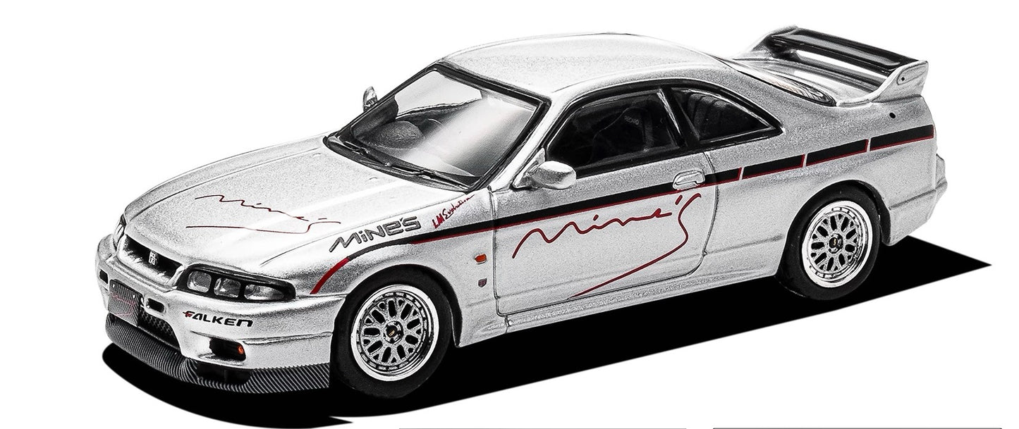 Modelo de fundición a presión INNO 1/64 NISSAN SKYLINE GT-R (R33) MINE'S Sliver