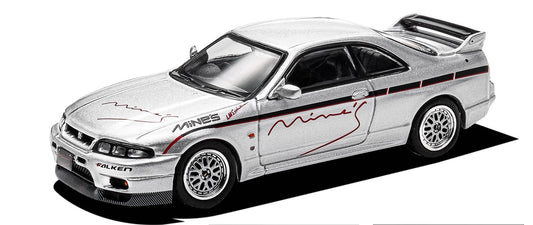 INNO 1/64 NISSAN SKYLINE GT-R (R33) MINE'S Sliver Diecast Model