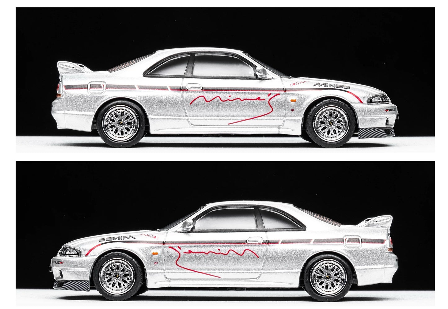 Modelo de fundición a presión INNO 1/64 NISSAN SKYLINE GT-R (R33) MINE'S Sliver