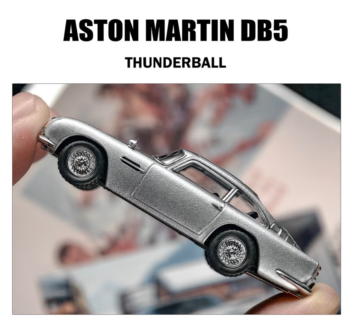 MINIGT 1/64 Aston Martin DB5 007 Silver Diecast Car Model