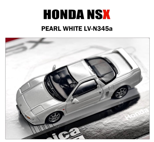 TLV-N345a 1/64 HONDA NSX 1998 PEARL WHITE Diecast Model Car