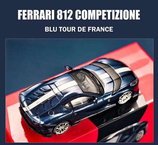 BBR 1/64 Ferrari 812C Blu Tour De France Diecast Model Car