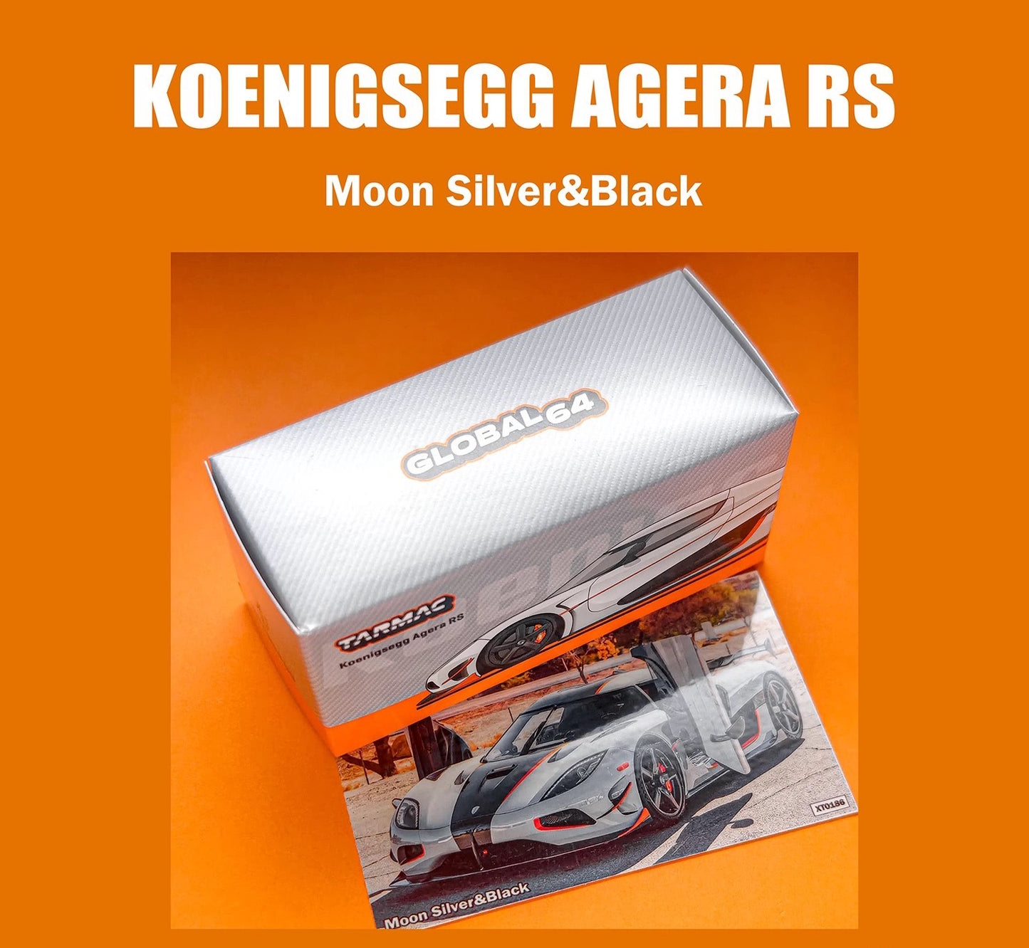 BBR 1/64 Koenigsegg Agera RS Moon Silver&Black Diecast Model Car