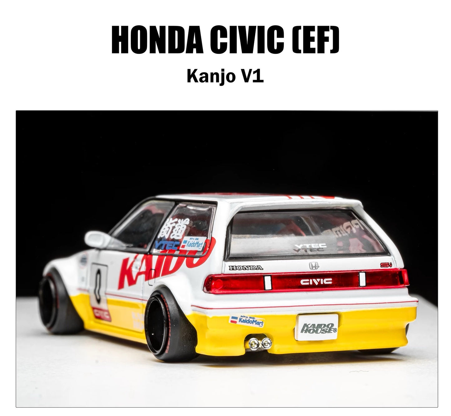 KAIDO HOUSE x MINIGT 1/64 Honda Civic Kanjo V1 Modelo de coche fundido a presión