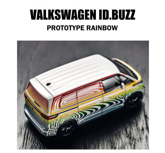 MINIGT 1/64 Volkswagen ID.BUZZ Prototype Rainbow Diecast Model Car