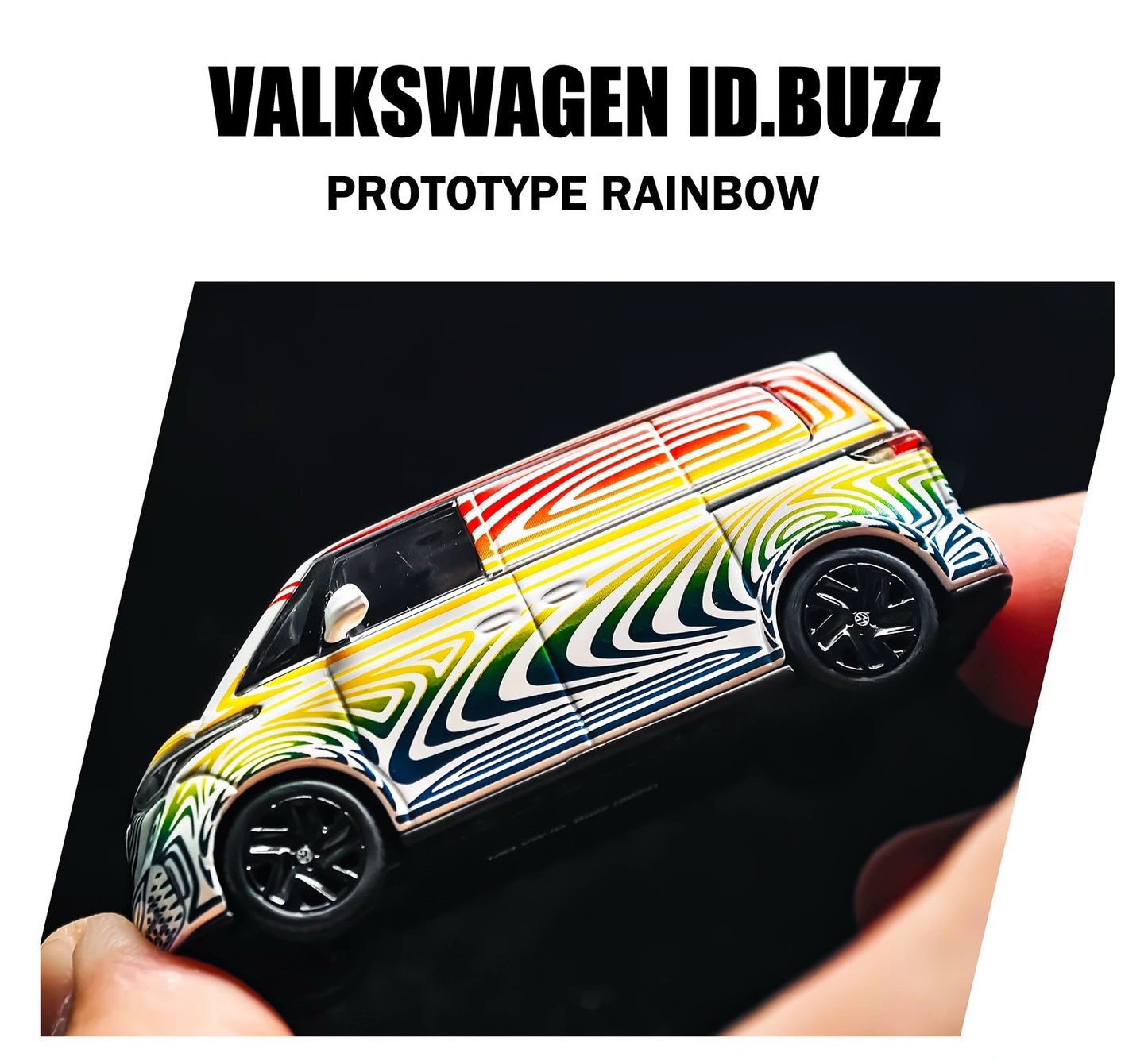 MINIGT 1/64 Volkswagen ID.BUZZ Prototype Rainbow Diecast Model Car