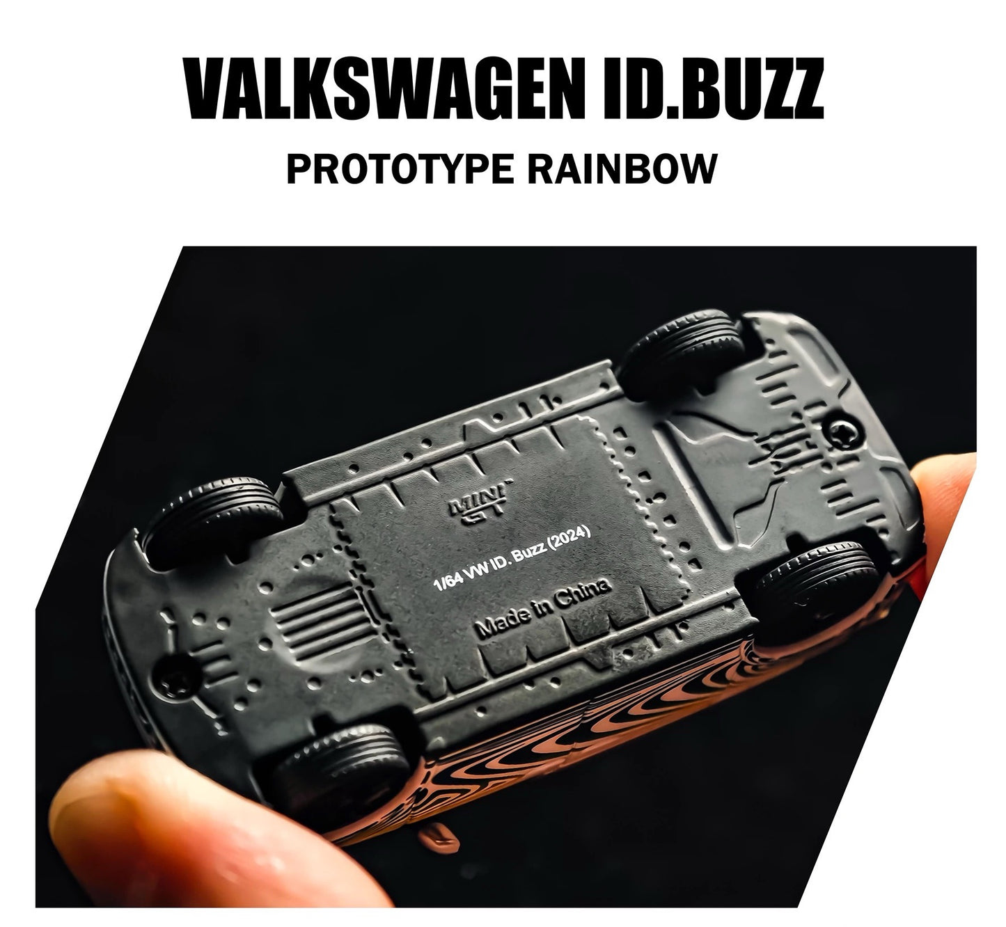 MINIGT 1/64 Volkswagen ID.BUZZ Prototype Rainbow Diecast Model Car