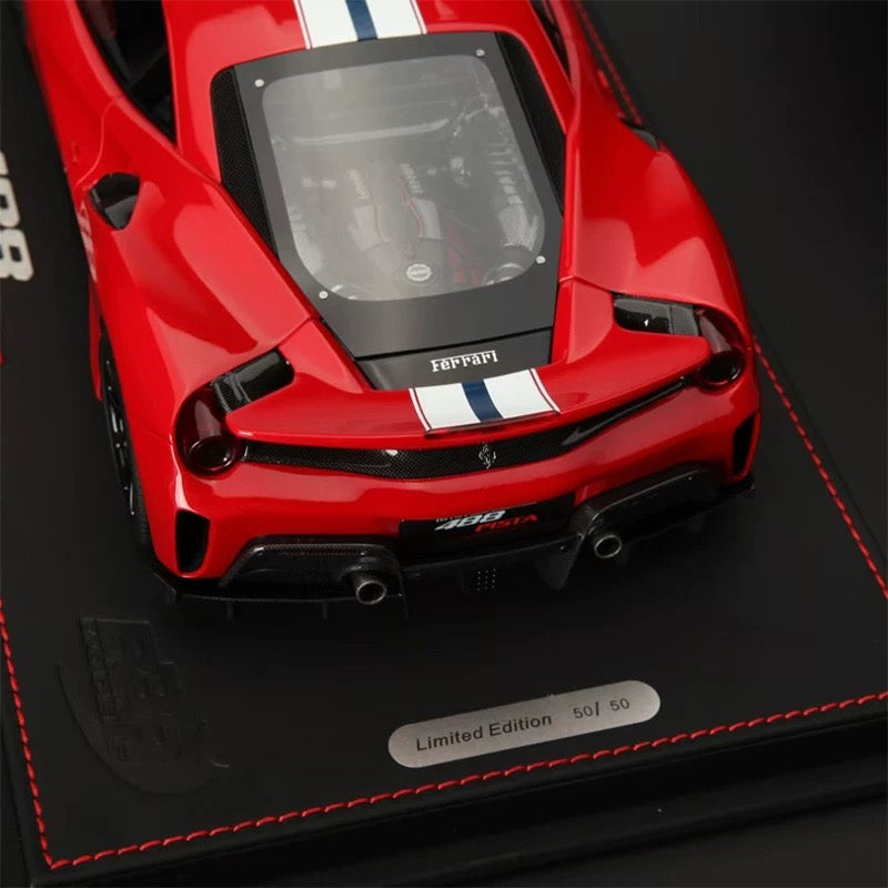 Ferrari 488pista BBR 1/18 Modelo de coche con base de carbono