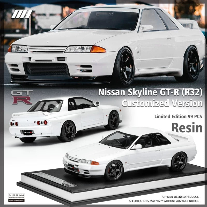 MOTORHELIX 1/18 Nissan GT-R R32 Versión personalizada Modelo de coche