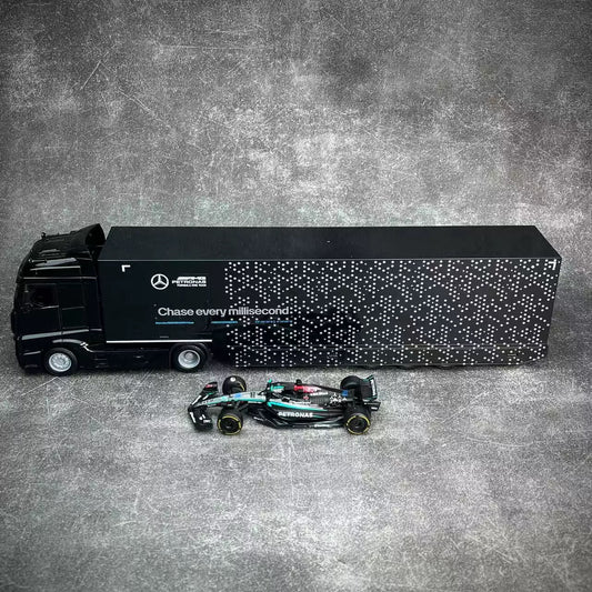 MINICHAMPS 1/43 Mercedes Benz W15 F1 Truck with No.63 F1 Combo Model Car