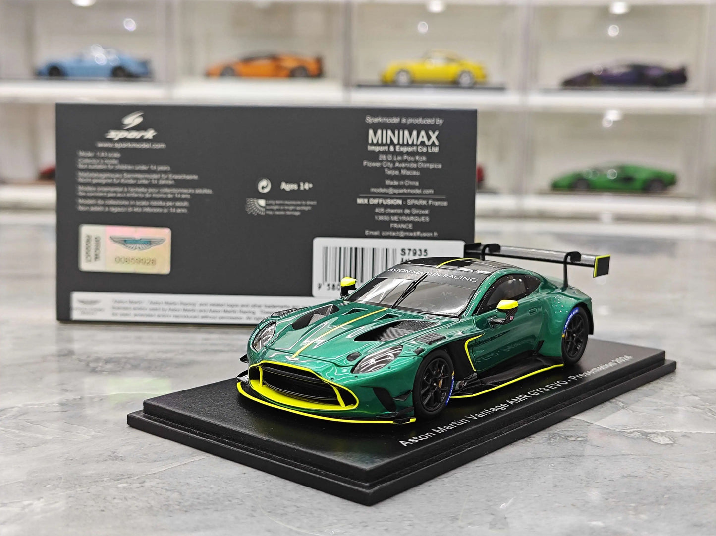 Sparkmodel 1/43 Aston Martin Vantage AMR GT3 Modelo de coche