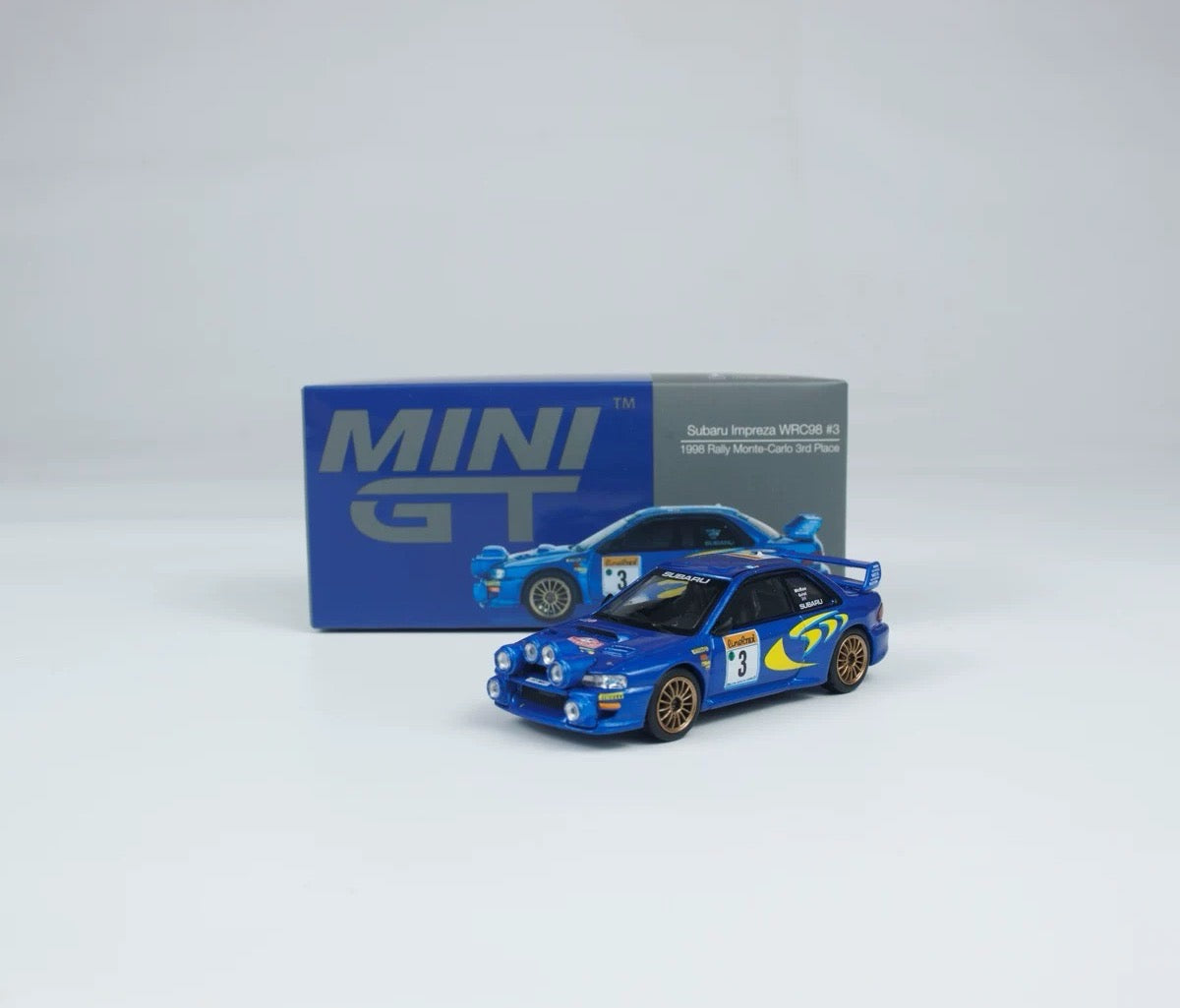 MINIGT 1/64 Subaru WRC98 Modèle réduit de voiture moulé sous pression