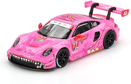 MINIGT 1/64 Porsche 911 GT3 R (992) #77 Pink Model Car #1052