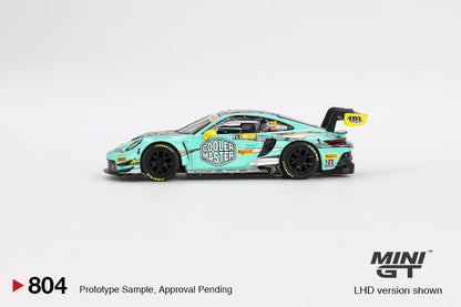 MINI GT #804 Porsche 911 GT3 R #28 Signature Gift Set – 1:64 Diecast Model, Acrylic Display Case & Custom Collector Card