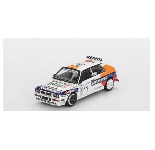 MINIGT 1/64 #1131 Lancia Delta HF EVO #1 1993 Modelo de coche fundido a presión