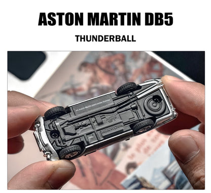 MINIGT 1/64 Aston Martin DB5 007 Silver Diecast Car Model