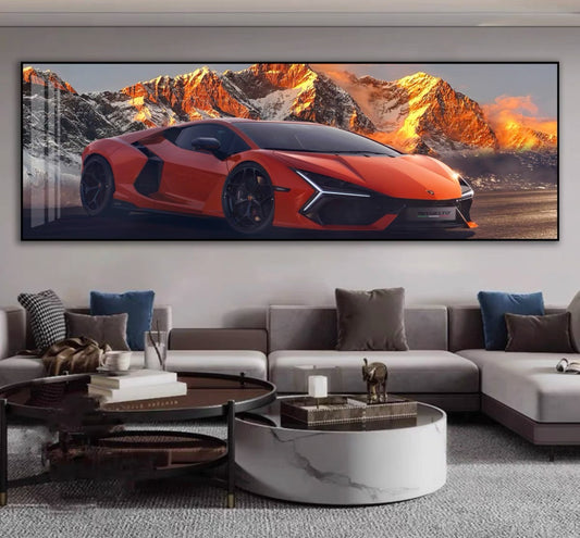 Lamborghini Crystal Porcelain Hanging Painting