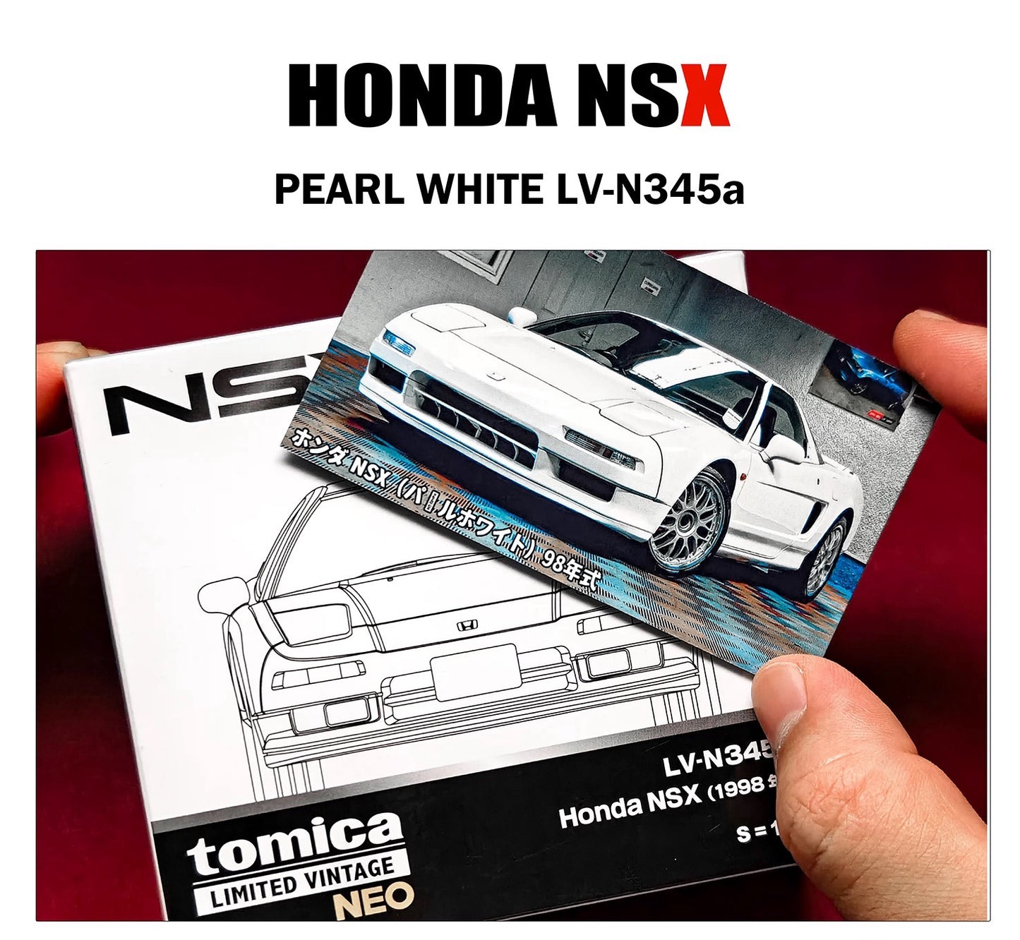 TLV-N345a 1/64 HONDA NSX 1998 PEARL WHITE Diecast Model Car