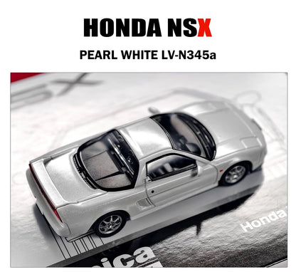 TLV-N345a 1/64 HONDA NSX 1998 PEARL WHITE Diecast Model Car