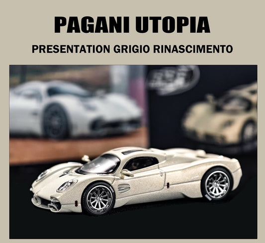 BBR 1/64 Pagani Utopia Presentation Grigio Rinascimento Diecast Model Car