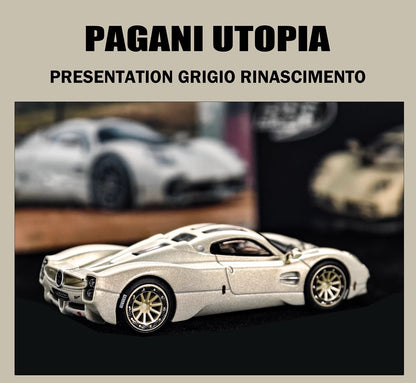 BBR 1/64 Pagani Utopia Presentation Grigio Rinascimento Diecast Model Car