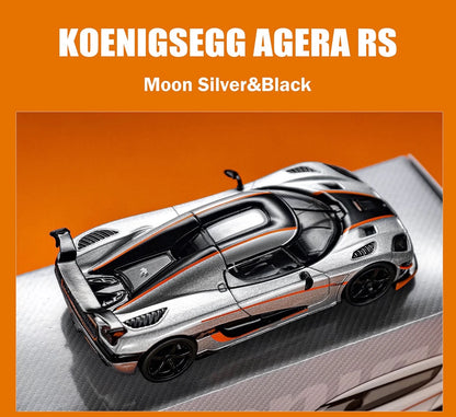 BBR 1/64 Koenigsegg Agera RS Moon Silver&Black Diecast Model Car