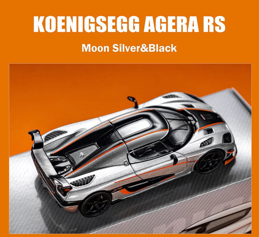 BBR 1/64 Koenigsegg Agera RS Moon Silver&Black Diecast Model Car