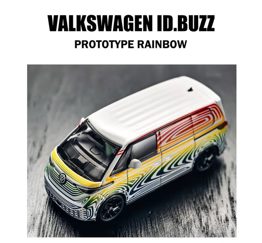 MINIGT 1/64 Volkswagen ID.BUZZ Prototype Rainbow Diecast Model Car