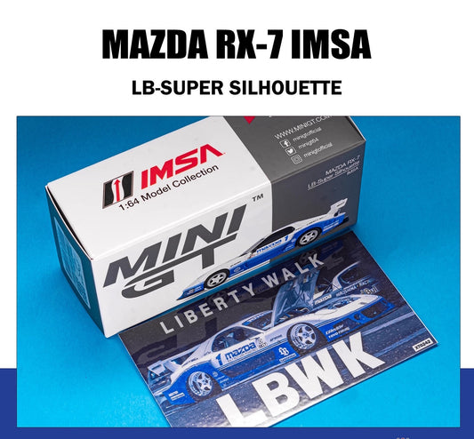 MINIGT 1/64 Mazda RX-7 IMSA LB-Super Silhouette Diecast Model Car