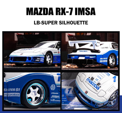 MINIGT 1/64 Mazda RX-7 IMSA LB-Super Silhouette Diecast Model Car