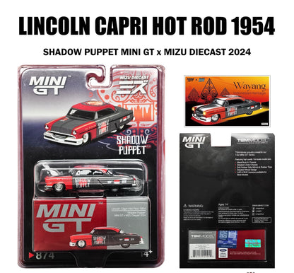 MINIGT 1/64 Lincoln Capri Hot Rod 1954 Diecast Model Car