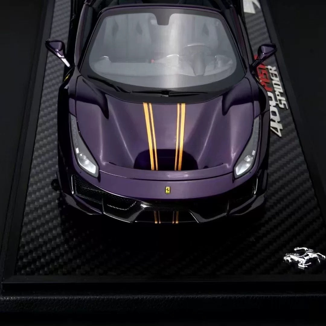 Ferrari 488pista BBR 1/18 Modelo de coche con base de carbono