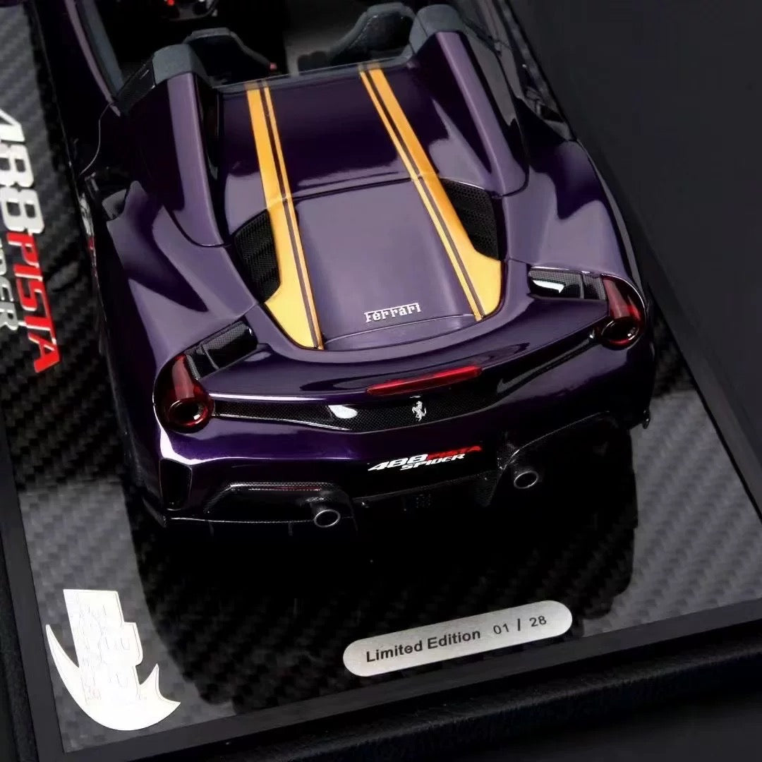 Ferrari 488pista BBR 1/18 Modelo de coche con base de carbono