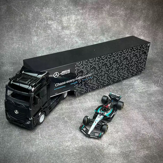 MINICHAMPS 1/43 Mercedes Benz W15 F1 Camión con coche modelo F1 Combo n.° 63