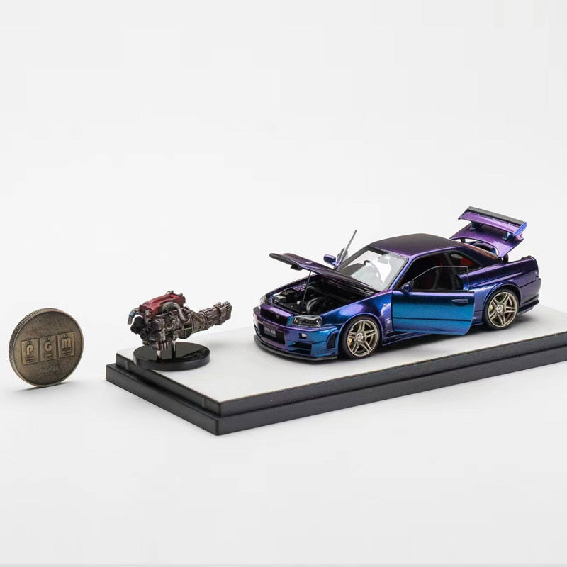 Nissan GT-R R34 Z TUNE a escala 1/43 de PGM