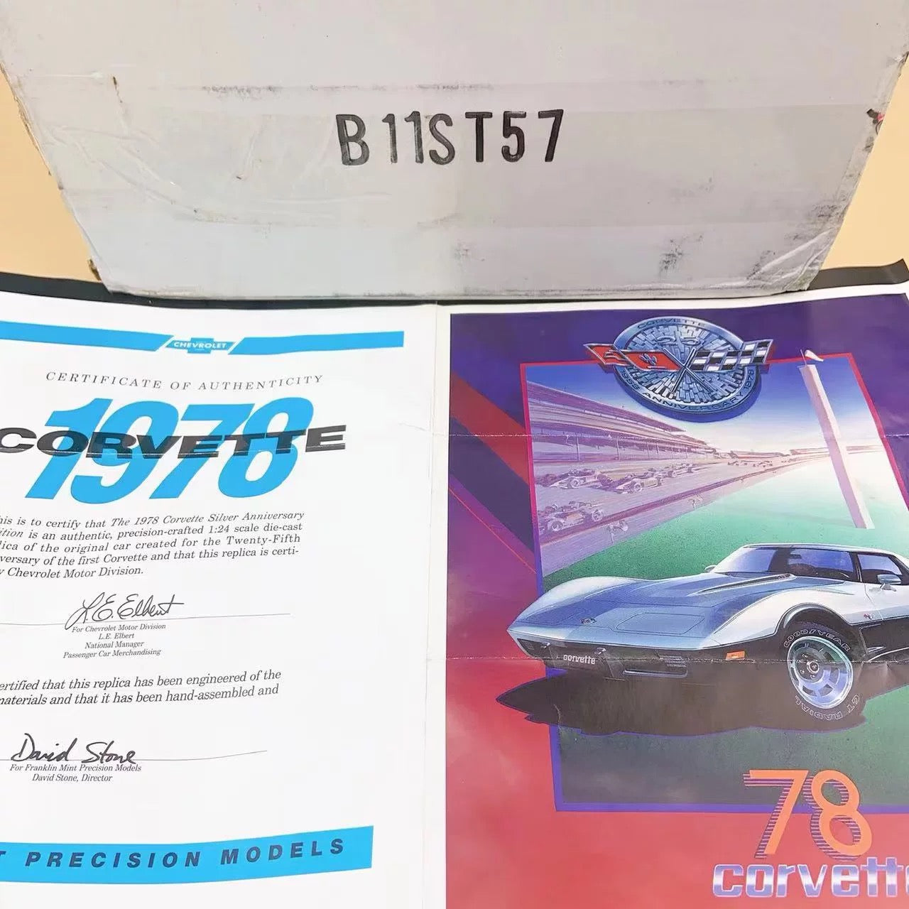 La voiture modèle Franklin Mint 1/24 Chevrolet Corvette 1978