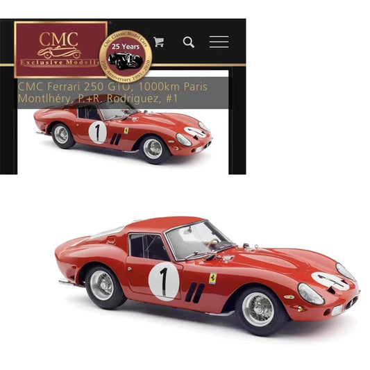 Modèle réduit de voiture Ferrari 250gto CMC 1/18