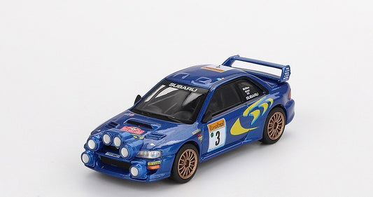 Modelo de coche fundido a presión Subaru WRC98 MINIGT 1/64