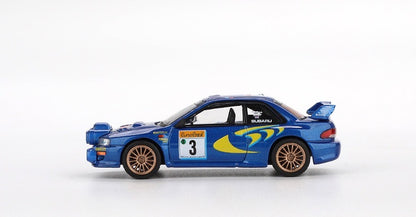 Modelo de coche fundido a presión Subaru WRC98 MINIGT 1/64