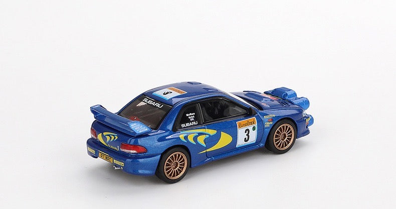 Modelo de coche fundido a presión Subaru WRC98 MINIGT 1/64