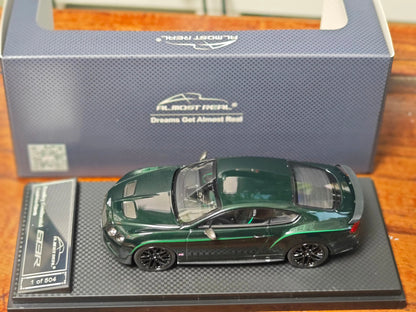 Bentley Continental GT3-R verde a escala 1/43 casi real