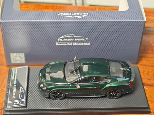 Modèle réduit de voiture verte AlmostReal 1/43 Bentley Continental GT3-R