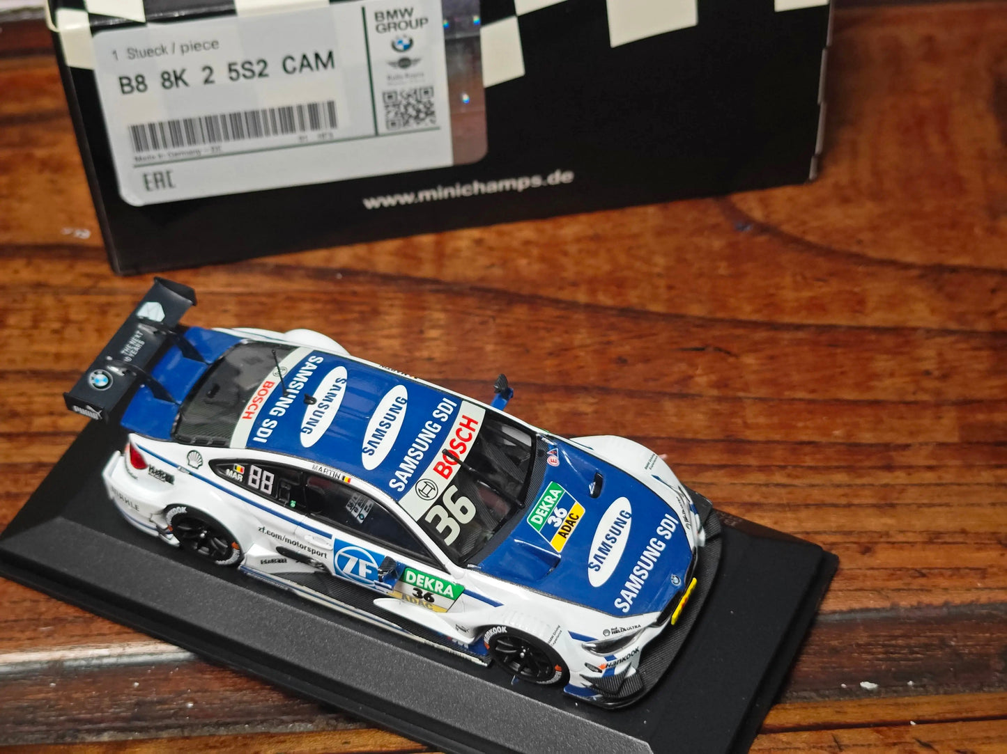 MINICHAMPS 1/43 BMW M4 DTM (F82) RBM 36# Modelo de coche