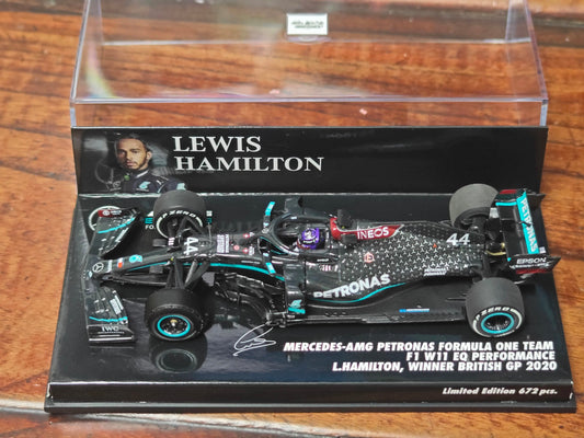 MINICHAMPS 1/43 Mercedes-AMG F1 W11 EQ Performance L.HAMILTON Gran Bretaña GP 2020 Modelo de coche