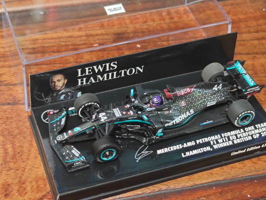 MINICHAMPS 1/43 Mercedes-AMG F1 W11 EQ Performance L.HAMILTON Gran Bretaña GP 2020 Modelo de coche