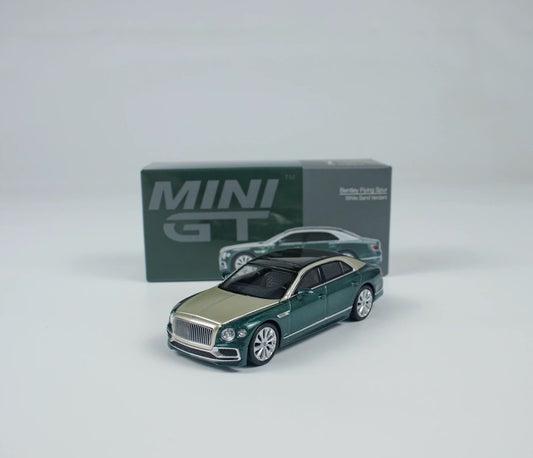 MINIGT 1/64 Bentley Flying Spur White Sand Verdant MGT00867 Modelo de coche fundido a presión