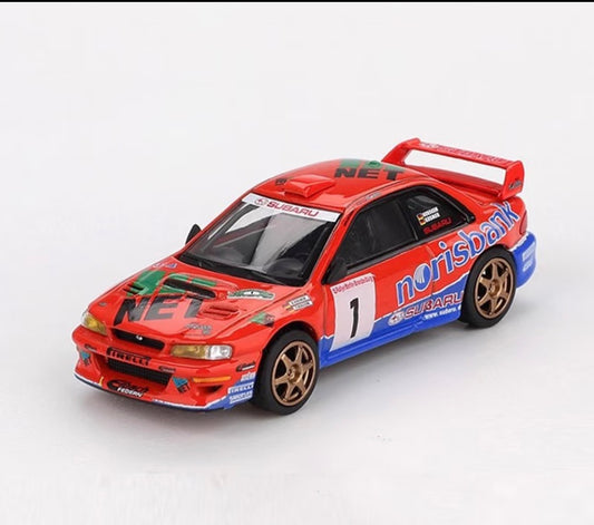 (Précommande) MINIGT 1/64 #1140 Subaru WRC97 1# Modèle réduit de voiture moulé sous pression