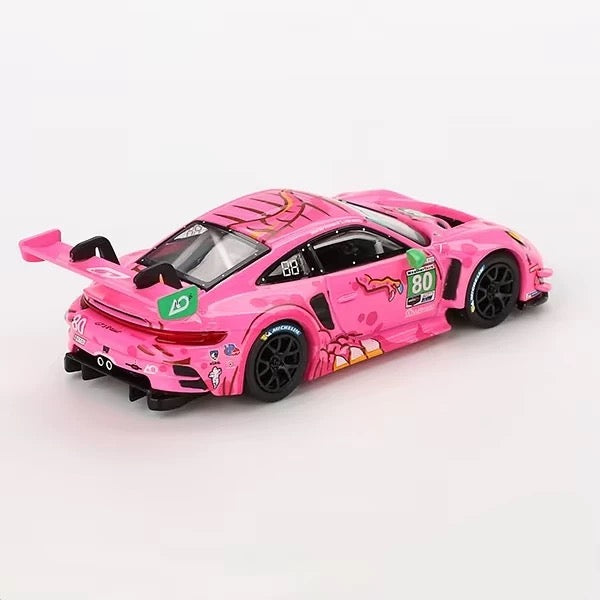 MINI GT #872 Porsche 911 GT3 R #80 Signature Gift Set | 1:64 Diecast Model + Acrylic Display Case Version 2+ Custom Collector Card