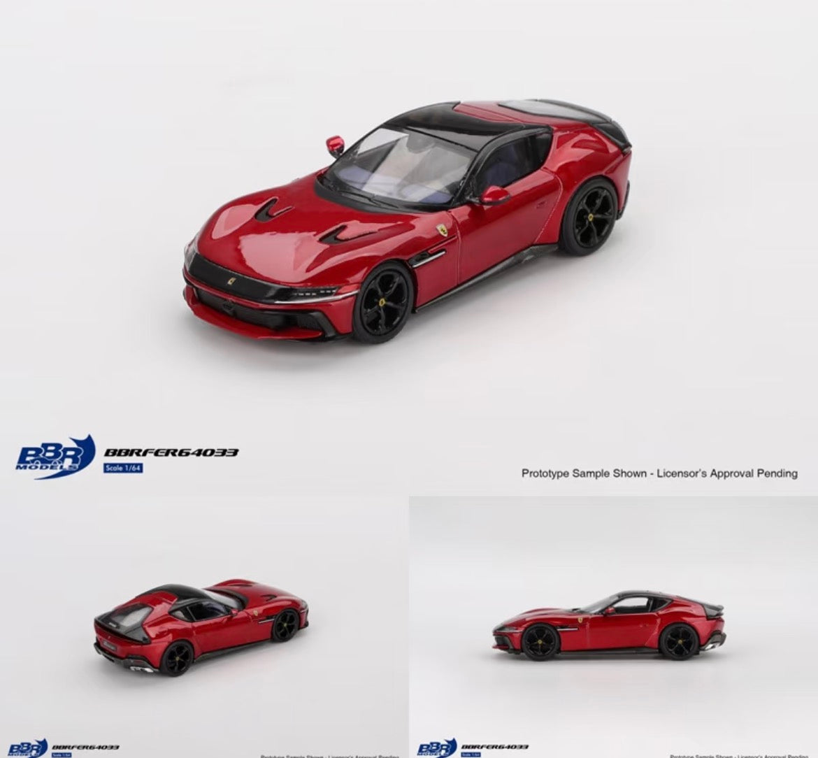BBR 1/64 Ferrari 12 Cilindri Rosso Diecast Model Car