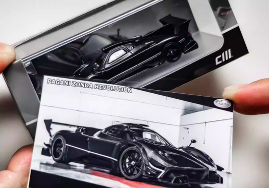CM 1/64 PAGANI Zonda Revolution Black Carbon Car Model